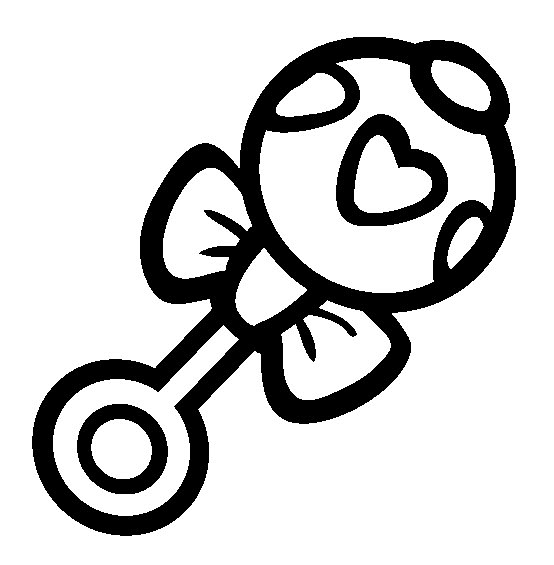 baby rattle clipart black and white - photo #10