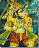 [Hanuman carrying Rama and Lakshmana]