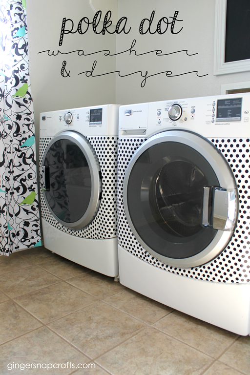 Polka Dot Washer & Dryer at GingerSnapCrafts.com #happycrafters #ad