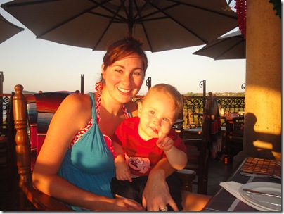 3.  Knox and Mommy at breakfast