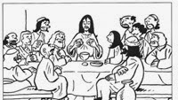 ultima cena jesus colorear (1)
