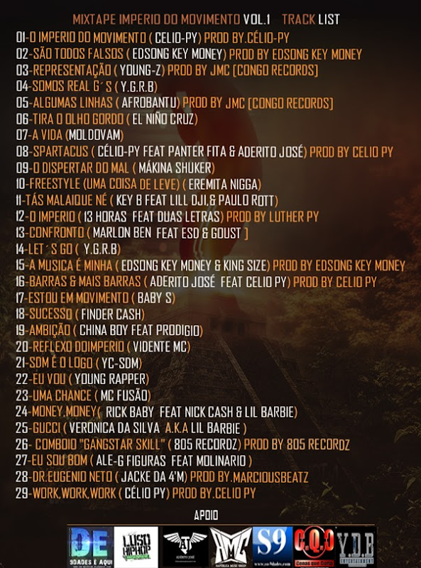 Track List -Mixtape- O Império Do Movimento Vol.1 ( Design By Dm-Edition)