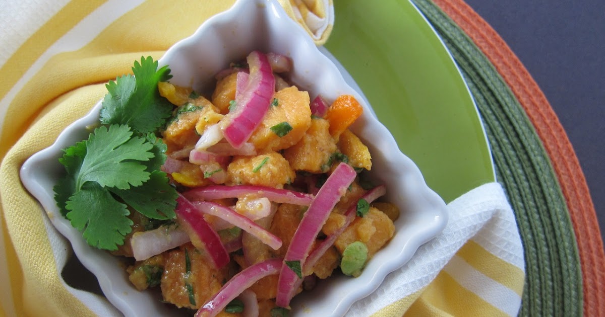 Cuisine Ici Sweet Potato Salad with Edamame and Walnut Dressing