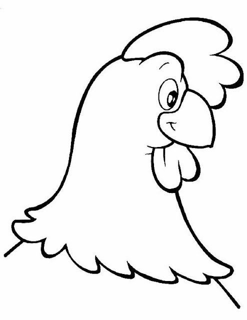 Dibujos de gallos y gallinas para colorear -Manualidades Infantiles