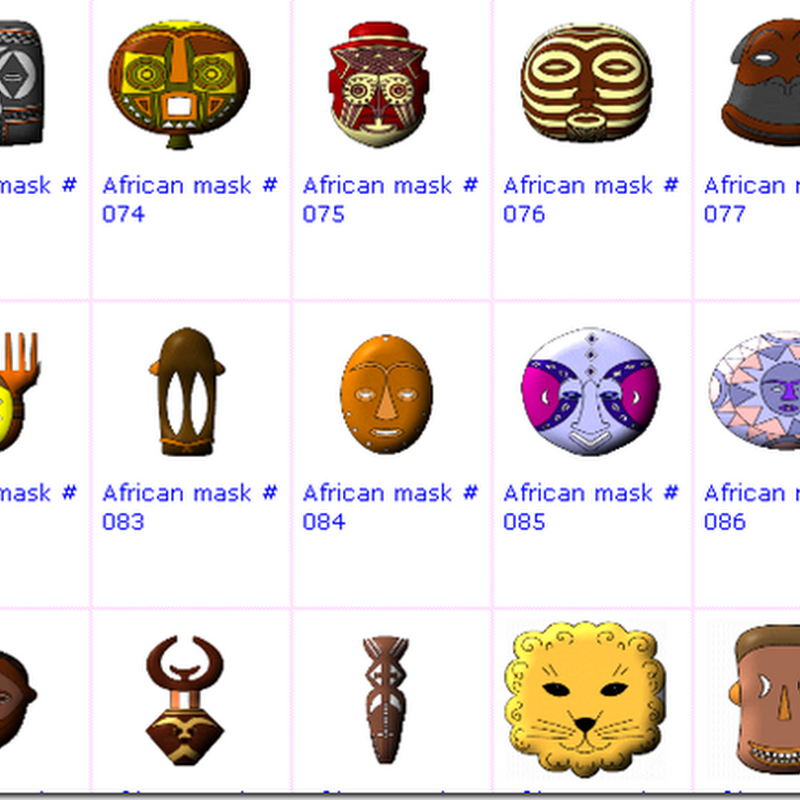 Máscaras africanas para imprimir y colorear