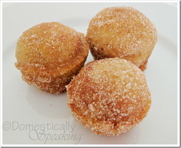 A close up of donut holes