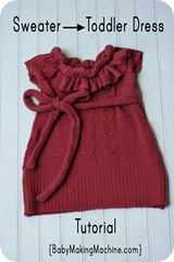 sweater dress toddler tutorial