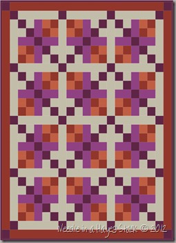6 Lap Tulip Quilt  -  Colors (42 x 54)