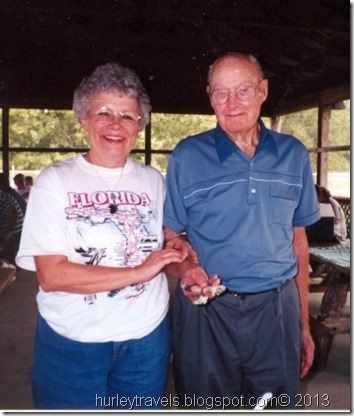Bernie and Pat enjoying the Niehaus Reunion in 2002.