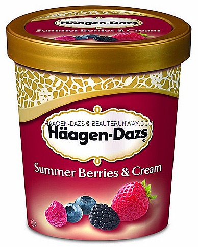 Haagen-Dazs Summer Berries & Cream Ice cream Berry Blush Frizz Drink healthy fruity raspberries strawberries blue black berries currant pints mini cup supermarket cafe restaurant