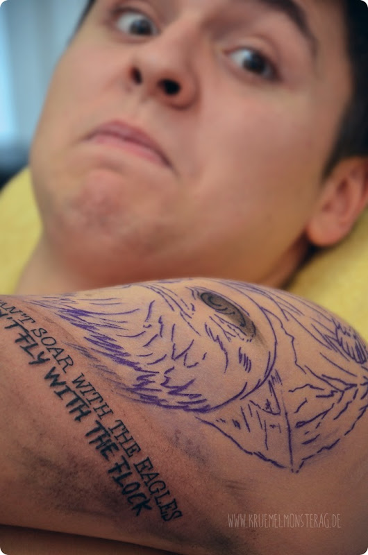 Dennis' Tattoo (08) zum 18. Geburtstag SOAR WITH THE EAGLES
