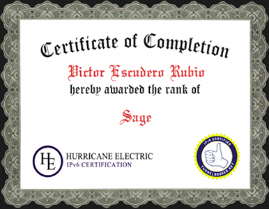 IPv6 Certificate IPv6 Certificate