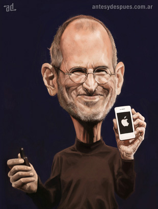 La caricatura de Steve Jobs