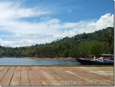 The quick view of Lombok from the dock