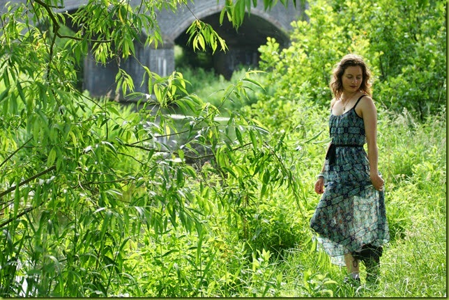 floaty dress by a river