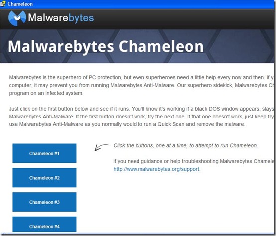 Malwarebytes Chameleon guida