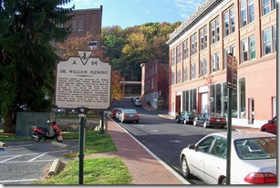 Dr. William Fleming, marker A-64 along S. New Street looking south in Staunton, VA.