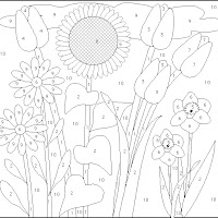 DIBUJOS PARA COLOREAR CON NUMEROS