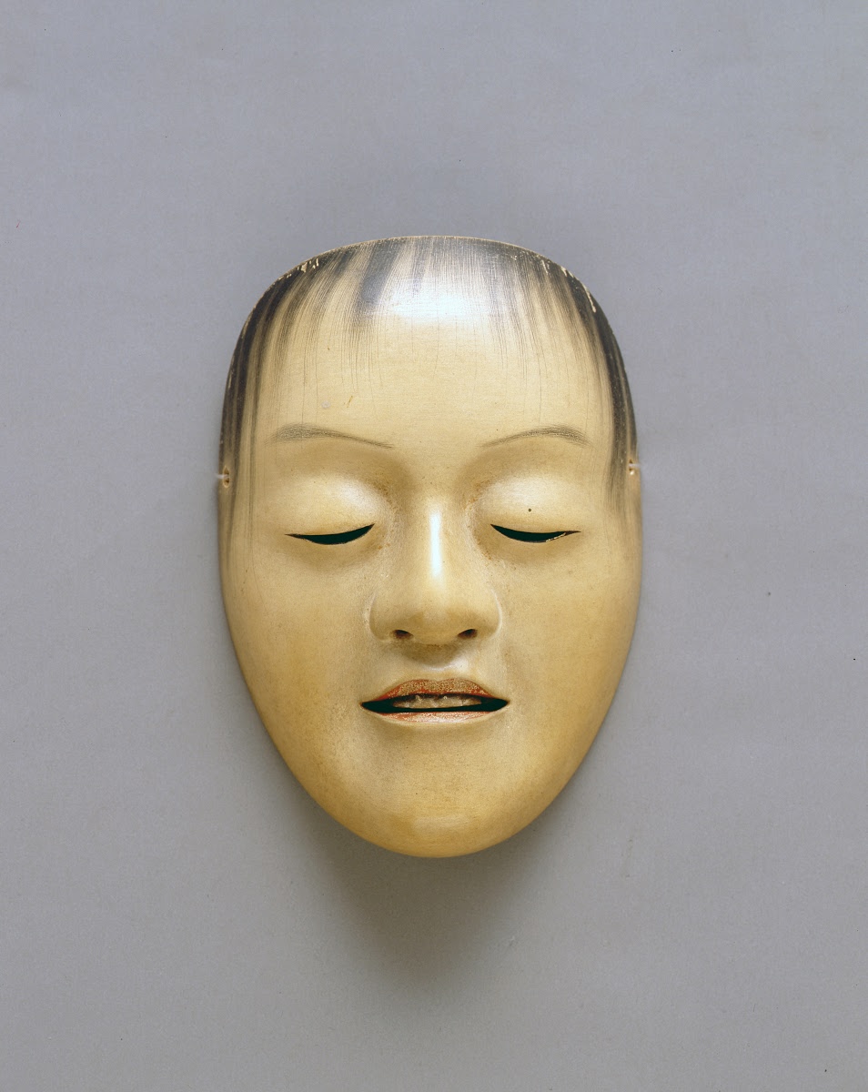 能面彫刻師 岸本雅之 木彫能面 弱法師-