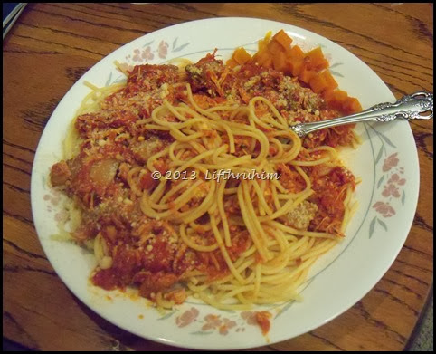 Chicken Spaghetti made with dreamfields pasta.