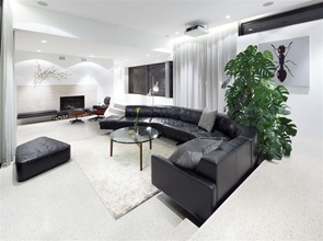 Decoración sillones negros decoracion-salon-sillones-negros