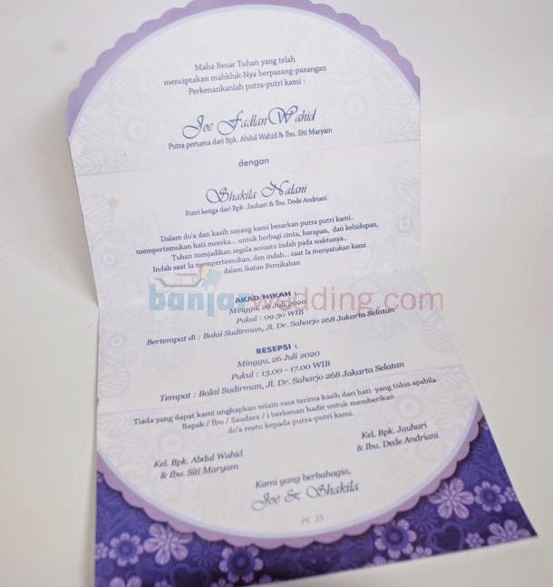 Undangan Pernikahan Murah Cantik Pc35 Banjar Wedding