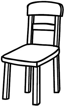 CHAIR COLORING PAGES FOR KIDS