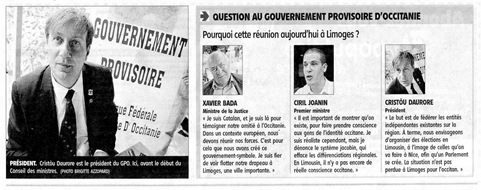 Questions al Govèrn Provisòrri Occitan Le Populaire debuta julhet 2011