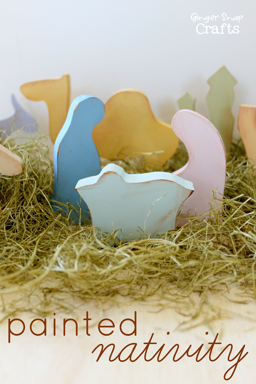 Painted Nativity with DecoArt #Christmas #gingersnapcrafts #ad 
