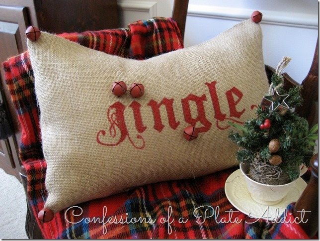 CONFESSIONS OF A PLATE ADDICT Pottery Barn inspired Jingle Pillow