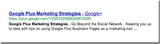 Fitur Google+ Post di Search Results