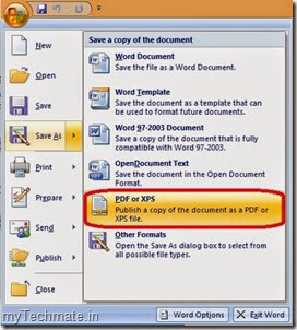 Convert word documents to PDF using MS-Word add-on