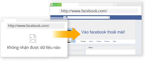 Cách vào facebook bằng Cốc Cốc