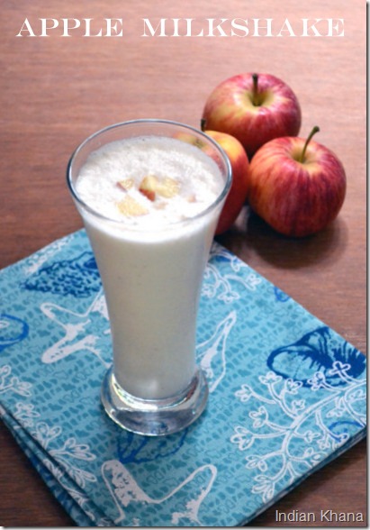 Easy quick apple milkshake recipe for fasting upwas vrat