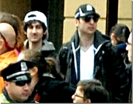 Dzhokhar and Tamerlan Tsarnaev vid capture
