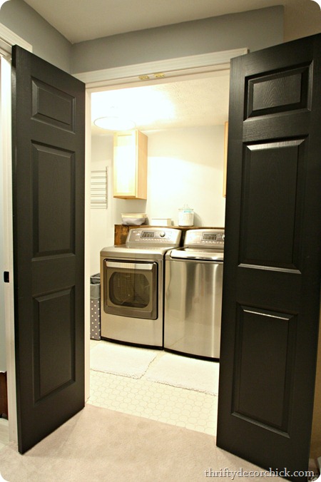 double doors to laundry room