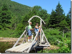 Neat footbridge on the trail around Jordan Pond