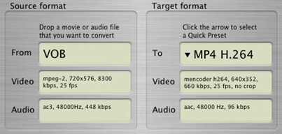 ffmpegX Video Converter for Mac OS X