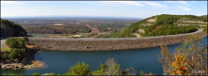 panoramic of Carters Lake Dam