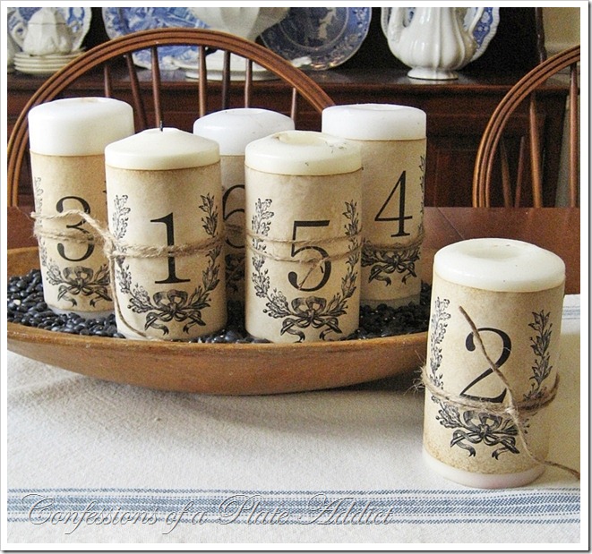 CONFESSIONS OF A PLATE ADDICT Aged Paper Candle Wraps