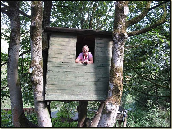 Anne seeks refuge in a tree house
