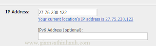 Your current location’s ip address