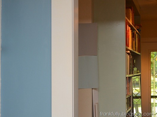 color choices with kitchen and bookshelves