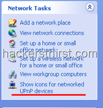 Windows XP Icons for UPnP device