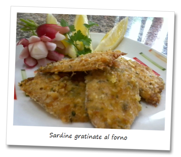Immagine del piatto sardine gratinate al forno