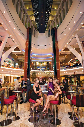 A look at the trippy Rising Tides bar aboard Oasis of the Seas, which doubles as a slow-moving elevator. 