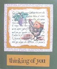 chicken n grapes thinking of you card