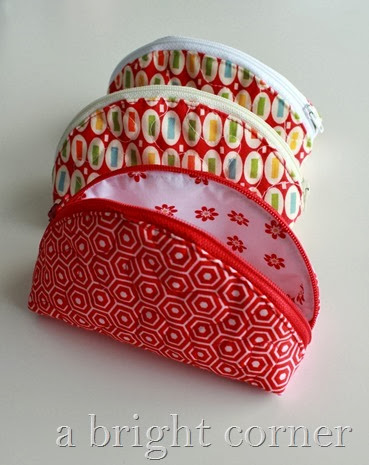 Quilted dumpling pouches from A Bright Corner