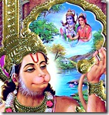Hanuman remembering Sita and Rama