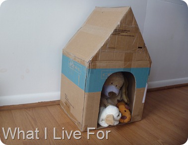 Dog house from a box @ whatilivefor.net